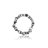Sterling Silver BIG Medieval Bracelet Plated With Black Rhodium