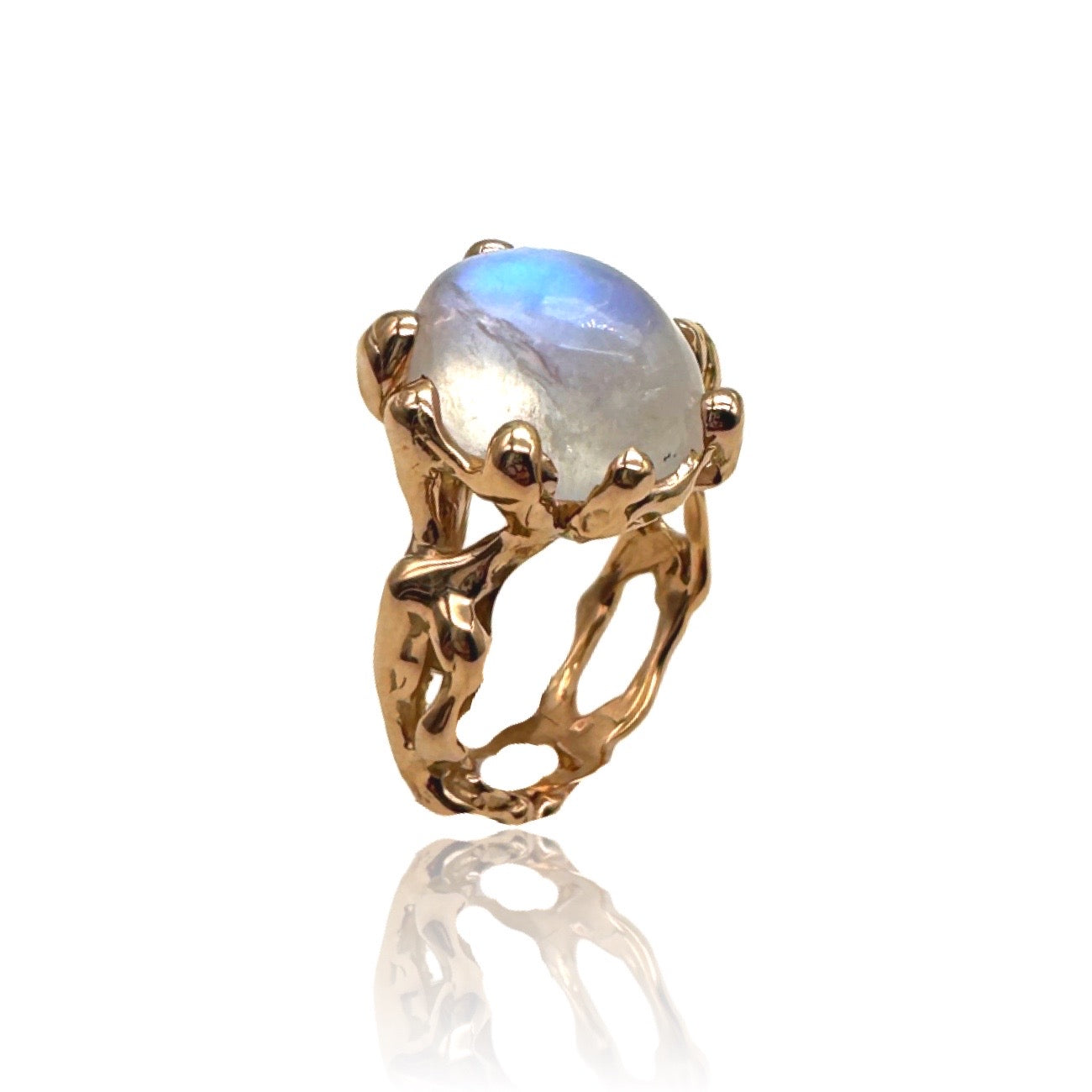 18kt Rose Gold MICRO Quercus Blu Moonstone Ring