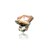 Sterling Silver Sea-creature Ring with Freshwater baroque Pearl