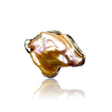 Sterling Silver Sea-creature Ring with Freshwater baroque Pearl