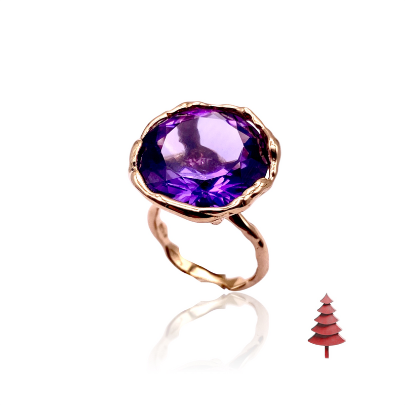 Microbo Ring With Amethyst BIG