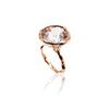 18k rose gold ring with White Topaz