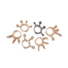 White Gold  Afro Earring