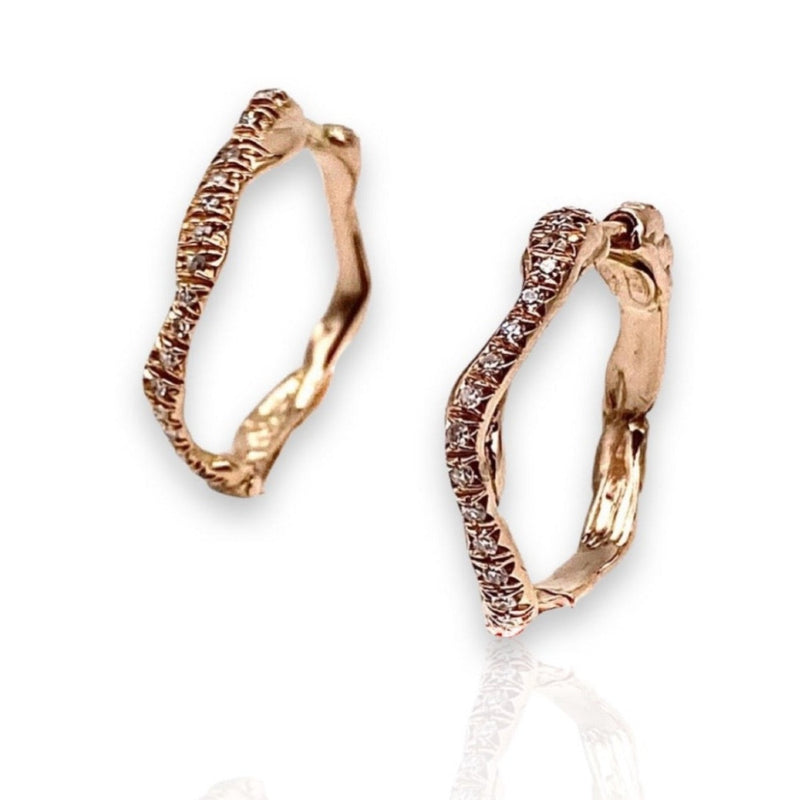 18k Gold hoops earrings