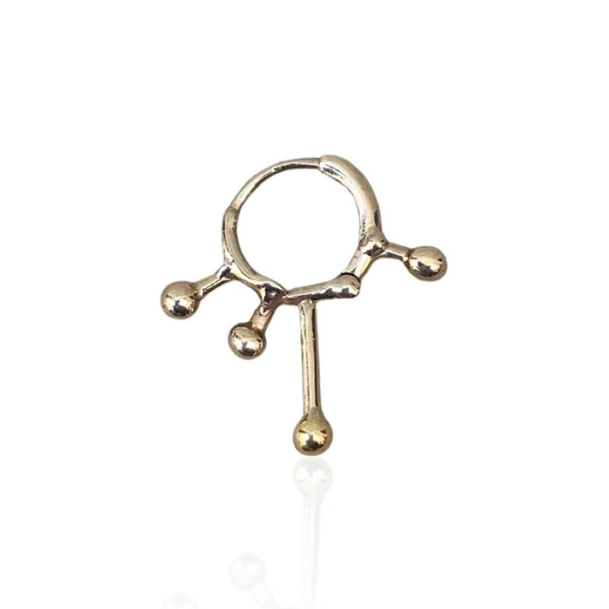 18kt White Gold Afro Earring