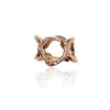 Gold Big Reticolo Ring with Diamonds