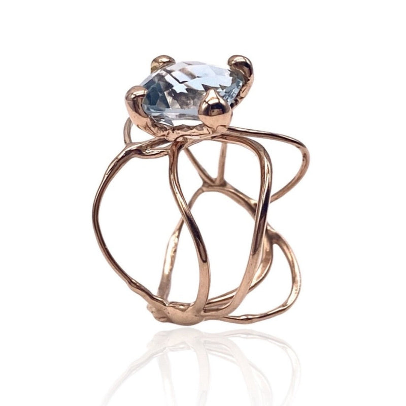 18k Gold Ring With Topaz