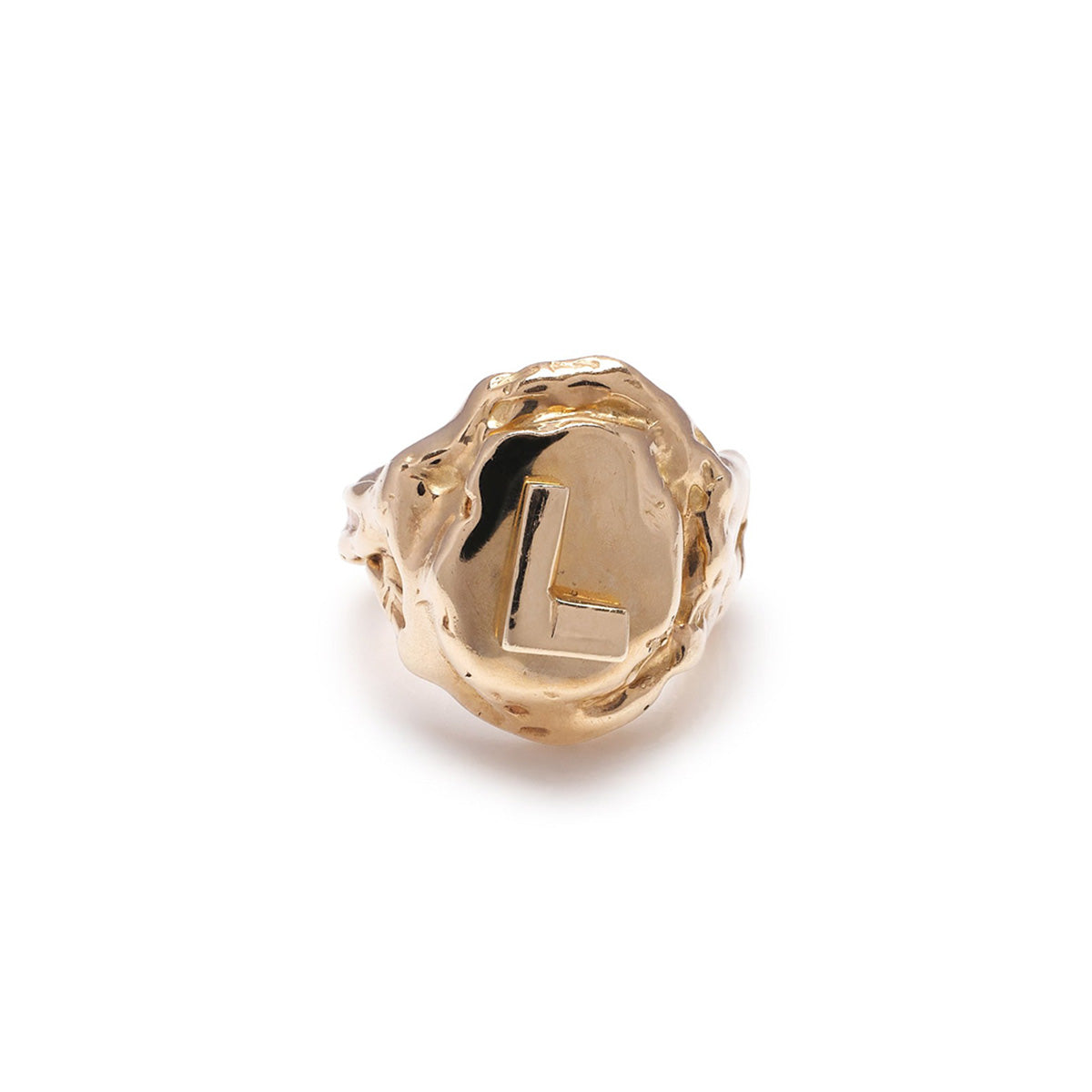Yellow Gold Free Shape Chevalier Ring