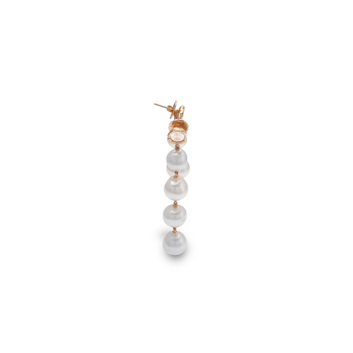 Pearls Earrings and Natural Zircon