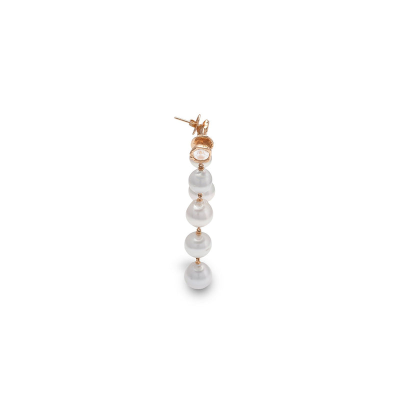 Pearls earrings and Natural Zircon