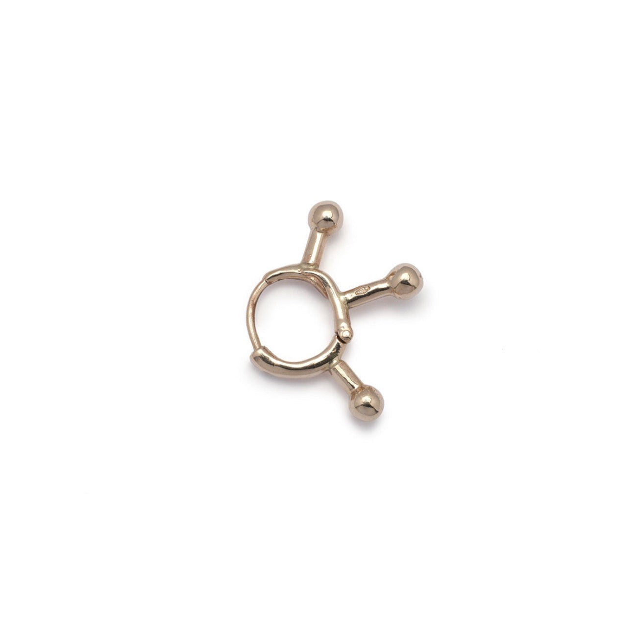 White Gold Afro Earring