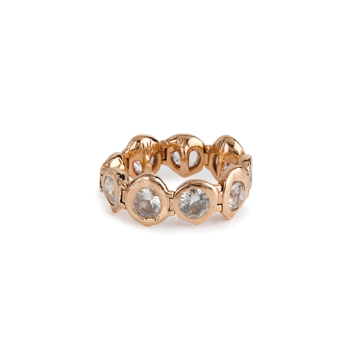 Tennis Ring With White Sapphires