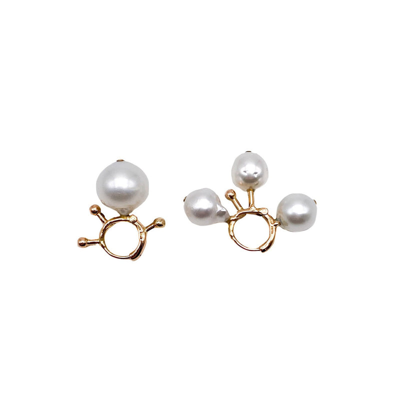 Zaveri Pearls Combo of 2 RoseGold Cubic Zirconia Brass Stud Earrings-ZPFK10218  : Amazon.in: Fashion