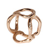 Gold Big Reticolo Ring with Diamonds