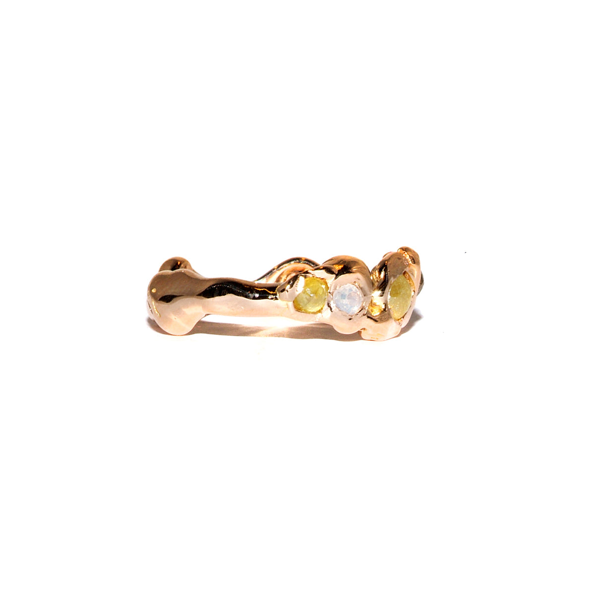 Organic Ring with Rose Cut Diamonds